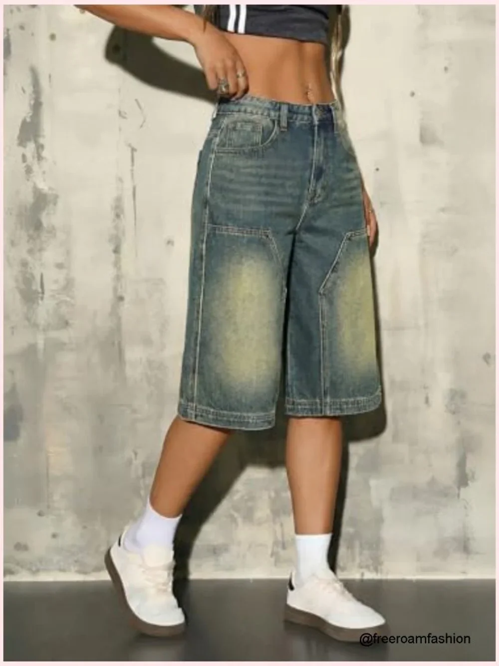 Baggy Y2K Wide Leg Denim Jorts